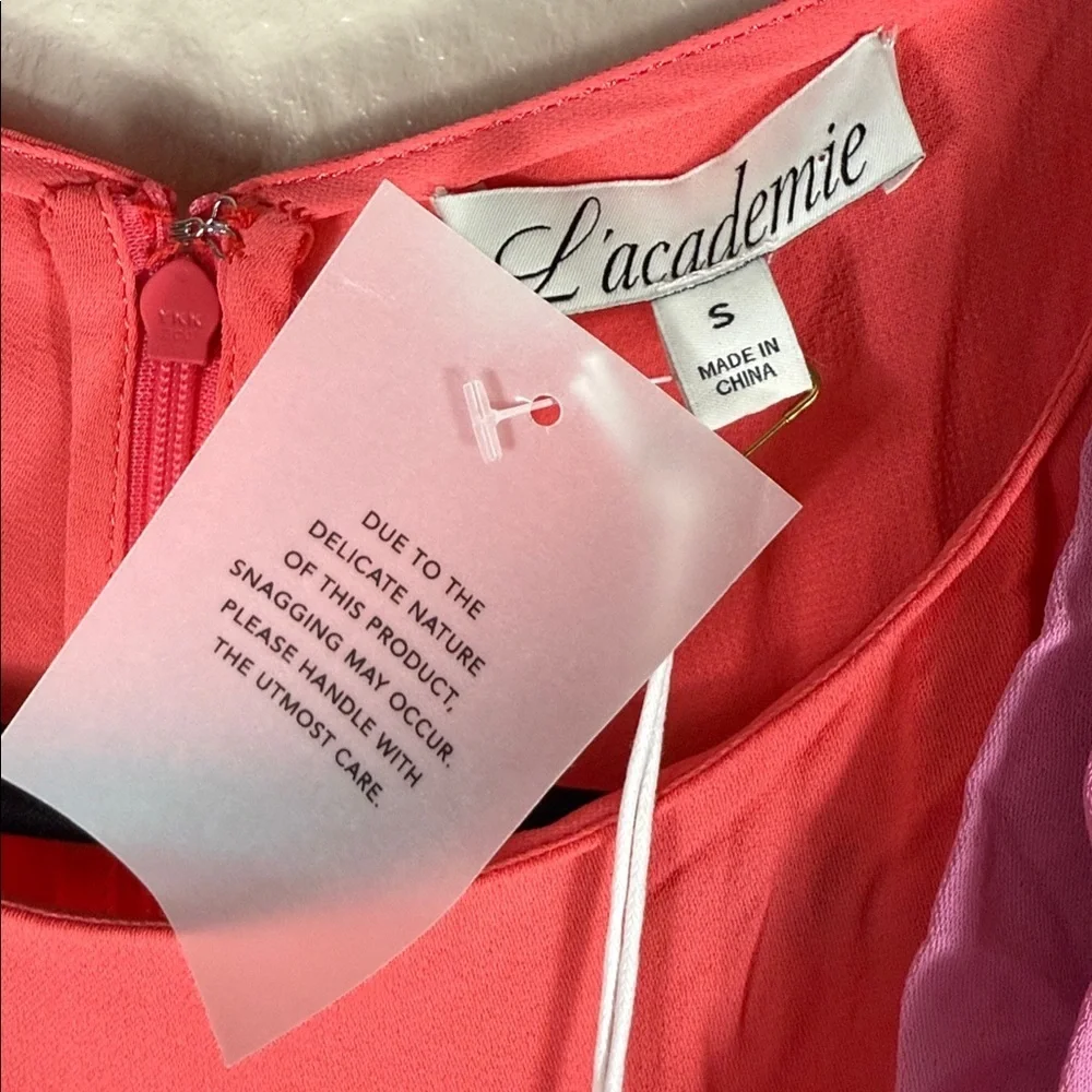 L’academie by Marianna Zita Midi Dress in Purple & Coral